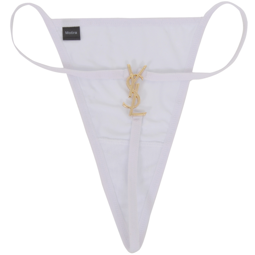 Reworked YSL thong | White